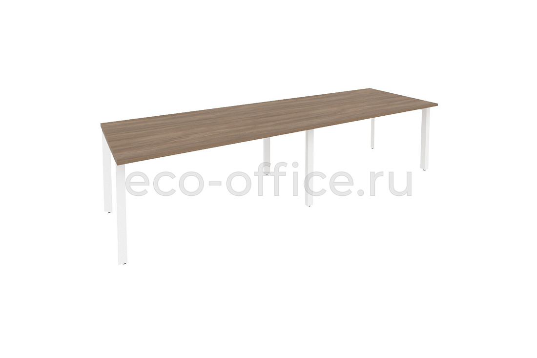 Стол переговорный (2 столешницы) ONIX O.MP-PRG-2.4 Дуб Аризона / Белый металл  купить в Самаре