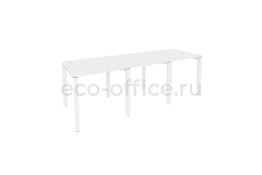Рабочая станция на П-образном м/к ONIX O.MP-RS-3.0.8 Белый Бриллиант / Белый металл  купить в Самаре