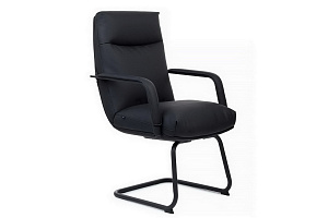 Конференц-кресло RV Chair OTTO CV-P001BS Чёрная экокожа фото