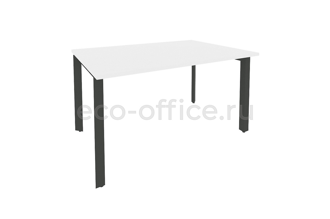 Стол переговорный (1 столешница) ONIX O.MP-PRG-1.3 Белый Бриллиант / Антрацит металл  купить в Самаре