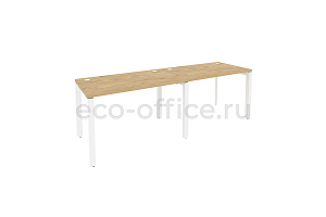 Рабочая станция на П-образном м/к Оникс O.MP-RS-2.2.7 Тиквуд Светлый / Белый металл фото