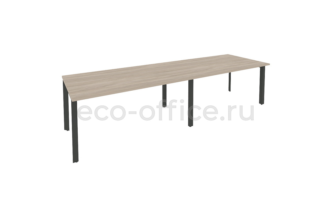 Стол переговорный (2 столешницы) ONIX O.MP-PRG-2.4 Дуб Аттик / Антрацит металл  купить в Самаре