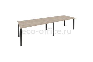 Стол переговорный (2 столешницы) Оникс O.MP-PRG-2.4 Дуб Аттик / Антрацит металл фото