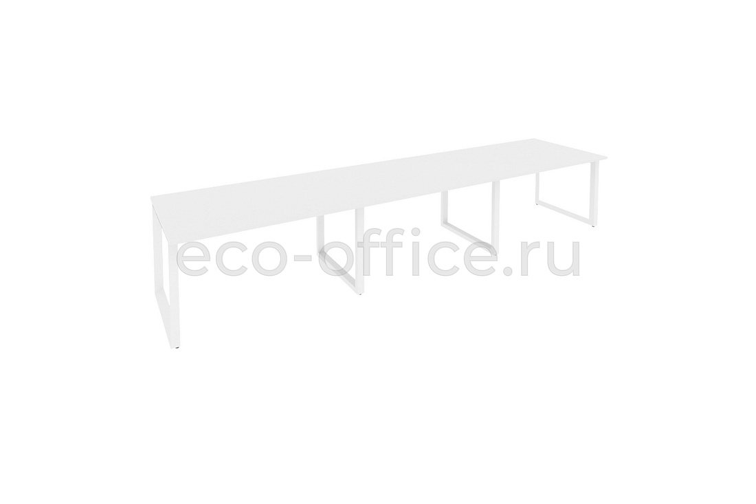 Стол переговорный (3 столешницы) ONIX O.MO-PRG-3.3 Белый Бриллиант / Белый металл  купить в Самаре