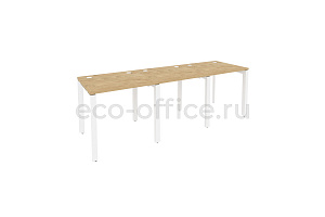Рабочая станция на П-образном м/к Оникс O.MP-RS-3.0.7 Тиквуд Светлый / Белый металл фото