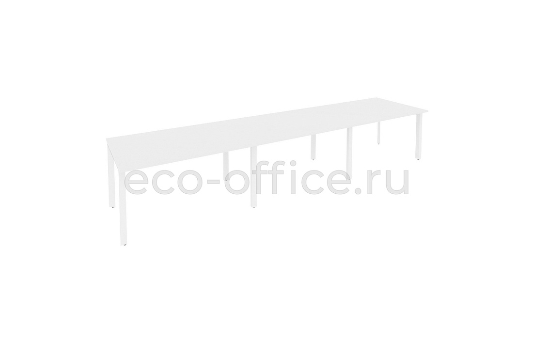 Стол переговорный (3 столешницы) ONIX O.MP-PRG-3.3 Белый Бриллиант / Белый металл  купить в Самаре