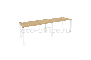 Рабочая станция на П-образном м/к Оникс O.MP-RS-2.3.7 Тиквуд Светлый / Белый металл фото