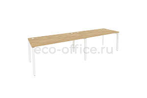 Рабочая станция на П-образном м/к Оникс O.MP-RS-2.4.8 Тиквуд Светлый / Белый металл фото