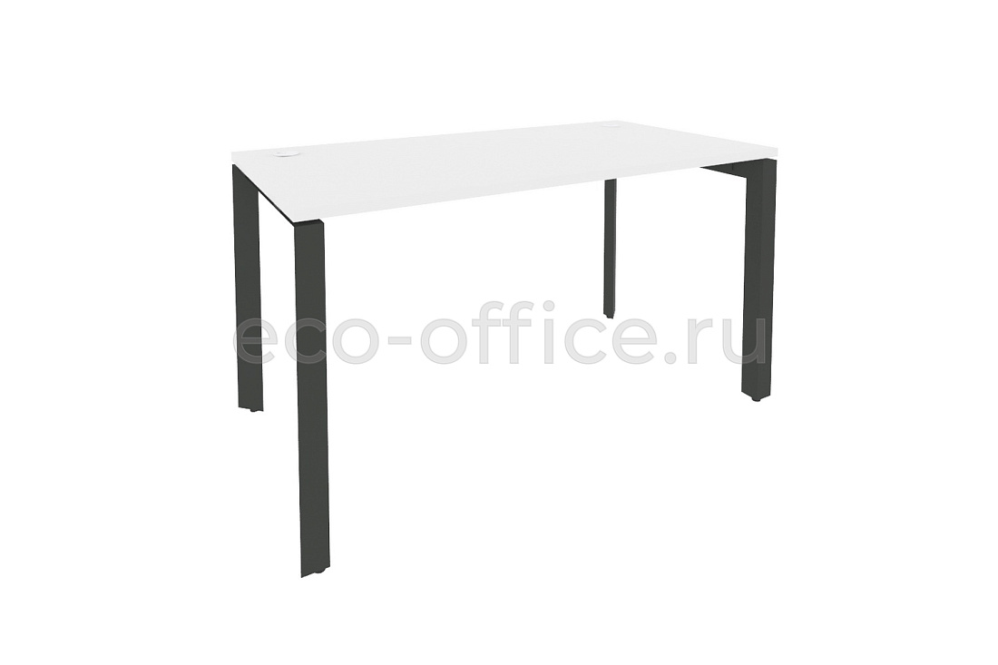 Стол рабочий на П-образном м/к ONIX O.MP-SP-3.7 Белый Бриллиант / Антрацит металл  купить в Самаре