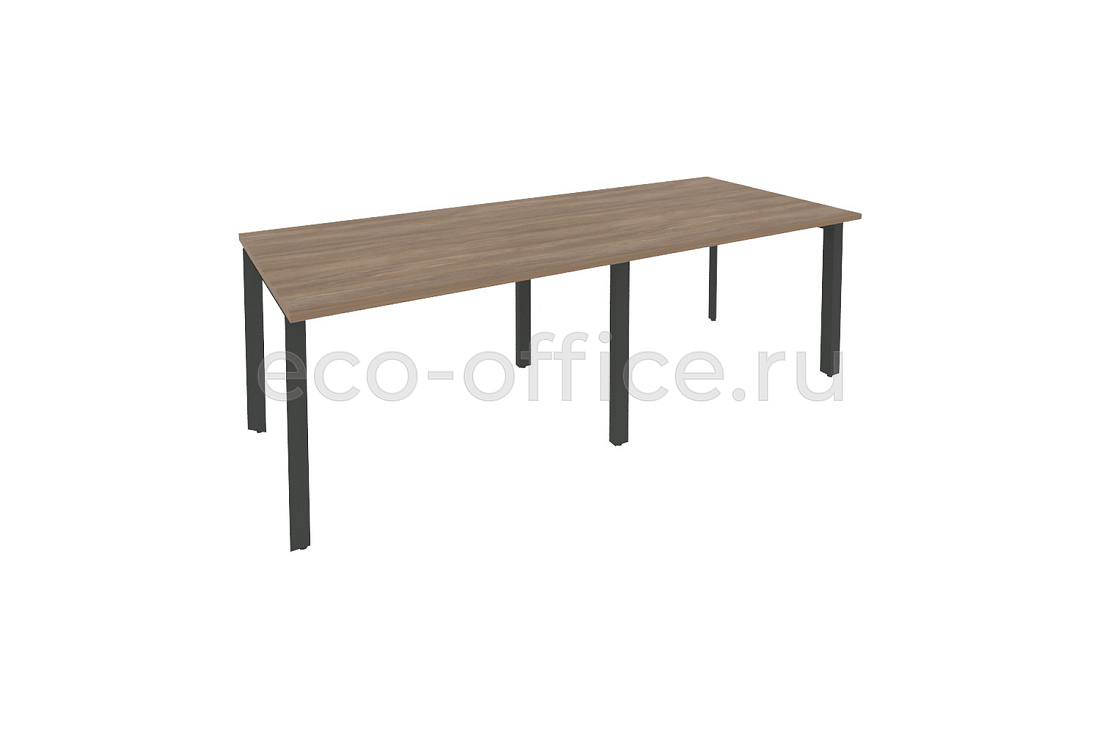 Стол переговорный (2 столешницы) ONIX O.MP-PRG-2.2 Дуб Аризона / Антрацит металл  купить в Самаре