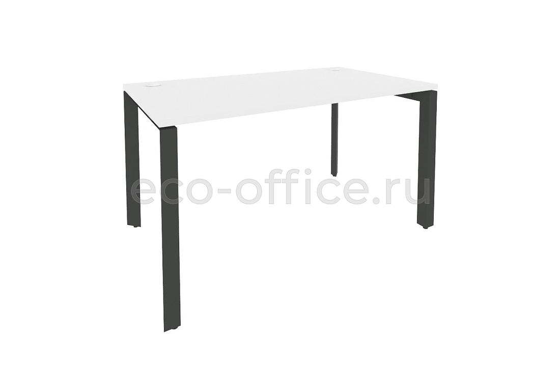 Стол рабочий на П-образном м/к ONIX O.MP-SP-3.8 Белый Бриллиант / Антрацит металл  купить в Самаре