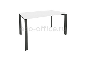 Стол рабочий на П-образном м/к Оникс O.MP-SP-3.8 Белый Бриллиант / Антрацит металл фото