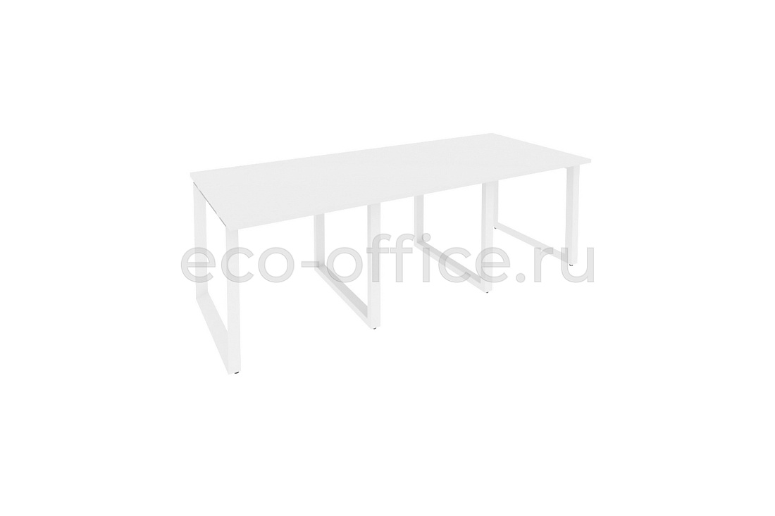 Стол переговорный (3 столешницы) ONIX O.MO-PRG-3.0 Белый Бриллиант / Белый металл  купить в Самаре