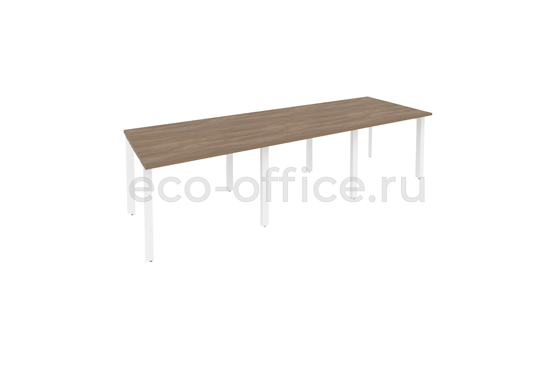 Стол переговорный (3 столешницы) ONIX O.MP-PRG-3.1 Дуб Аризона / Белый металл  купить в Самаре