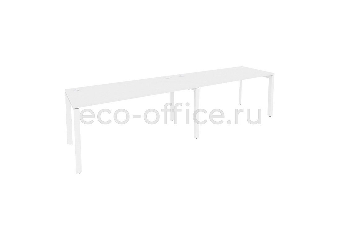 Рабочая станция на П-образном м/к ONIX O.MP-RS-2.4.7 Белый Бриллиант / Белый металл  купить в Самаре