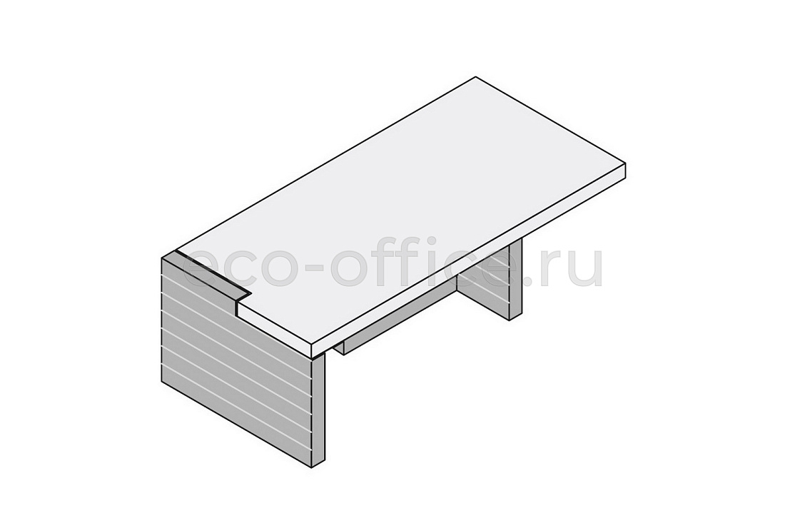 Стол руководителя с левой боковой опорой JERA 159962 Brown Ash / Grey  стоимость
