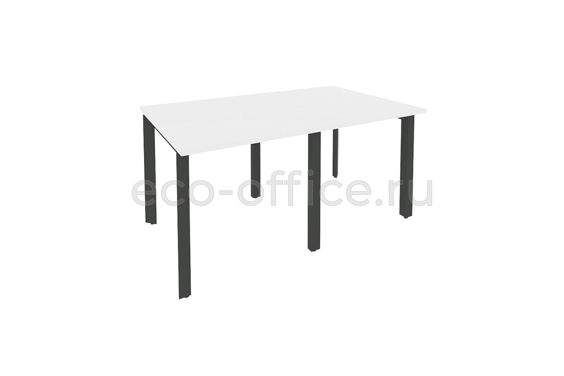 Стол переговорный (2 столешницы) ONIX O.MP-PRG-2.0 Белый Бриллиант / Антрацит металл  купить в Самаре