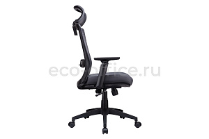 Кресло RV Chair LINE W-202 AC Чёрный пластик / Серая ткань фото
