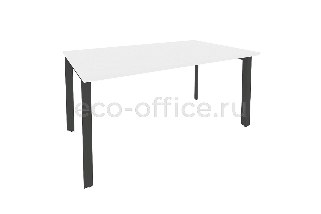 Стол переговорный (1 столешница) ONIX O.MP-PRG-1.4 Белый Бриллиант / Антрацит металл  купить в Самаре