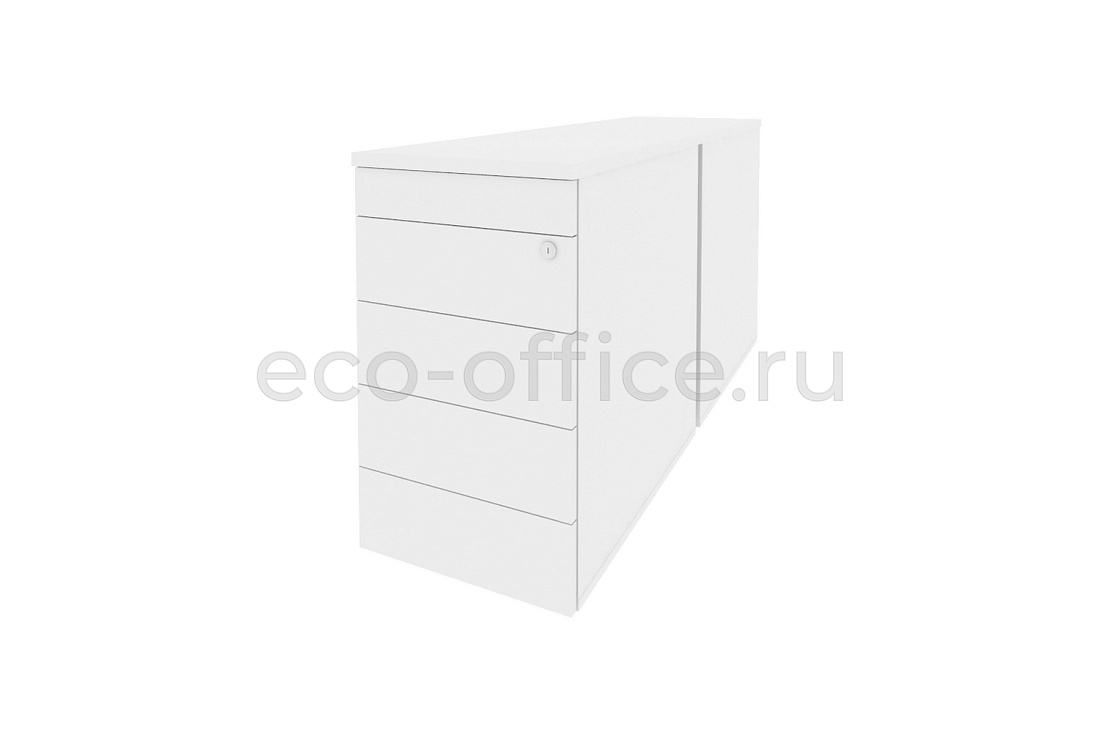 Тумба двойная приставная / опорная (TIP-ON) ONIX O.TPO-2.7 TIP Белый Бриллиант купить в Самаре