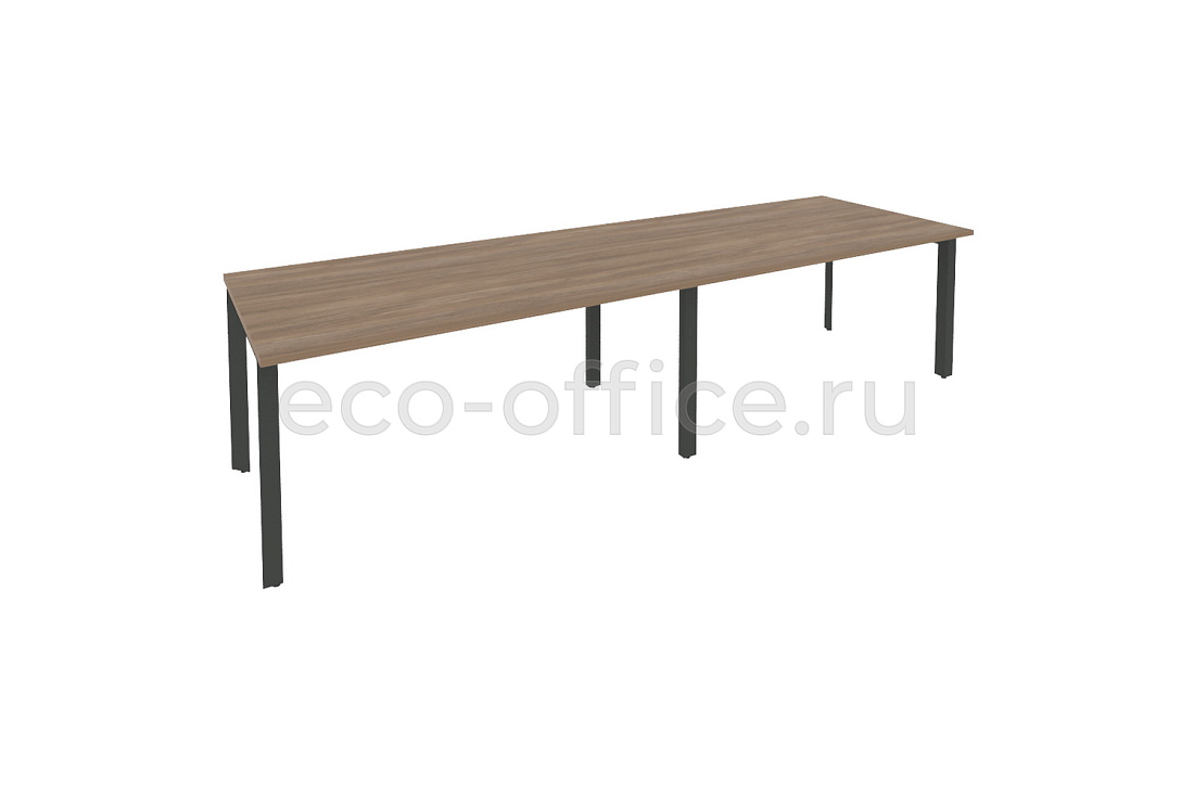 Стол переговорный (2 столешницы) ONIX O.MP-PRG-2.4 Дуб Аризона / Антрацит металл  купить в Самаре