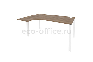 Стол эргономичный левый на П-образном м/к Оникс O.MP-SA-4 (L) Дуб Аризона / Белый металл фото