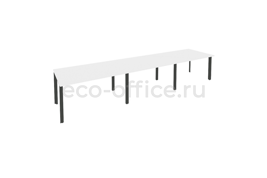 Стол переговорный (3 столешницы) ONIX O.MP-PRG-3.3 Белый Бриллиант / Антрацит металл  купить в Самаре