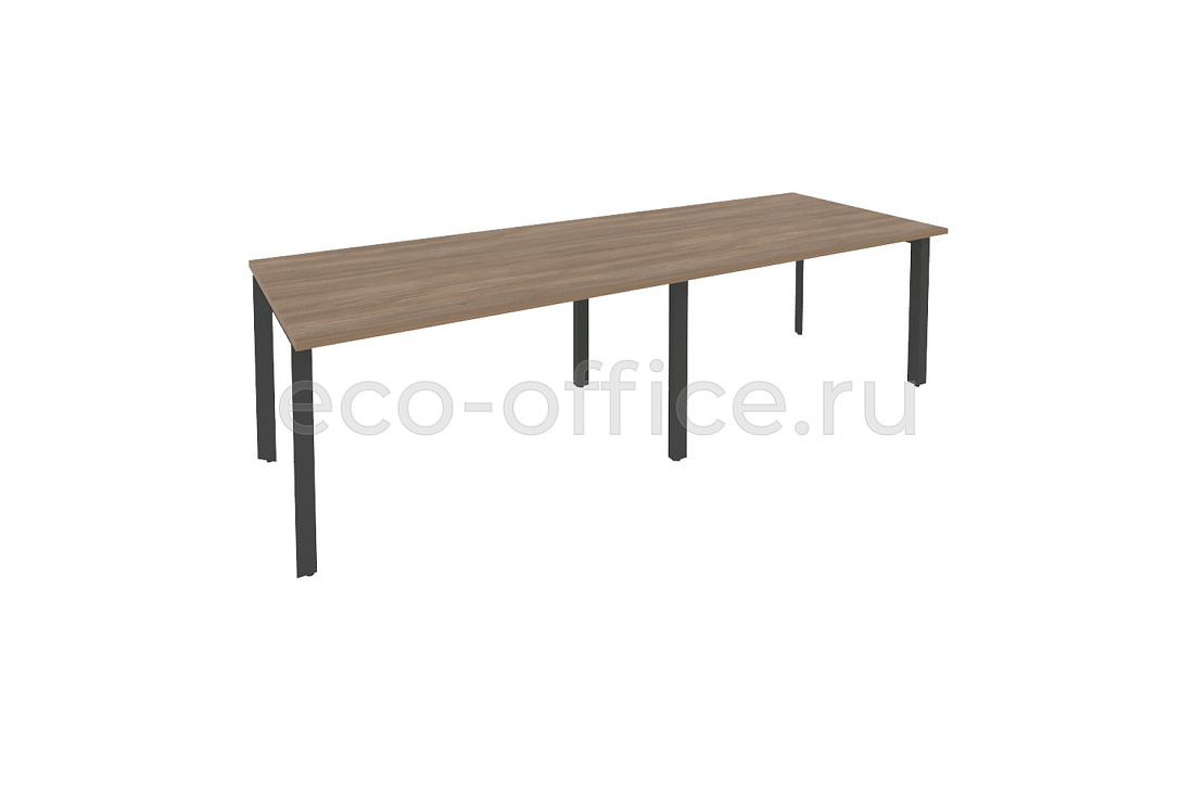 Стол переговорный (2 столешницы) ONIX O.MP-PRG-2.3 Дуб Аризона / Антрацит металл  купить в Самаре