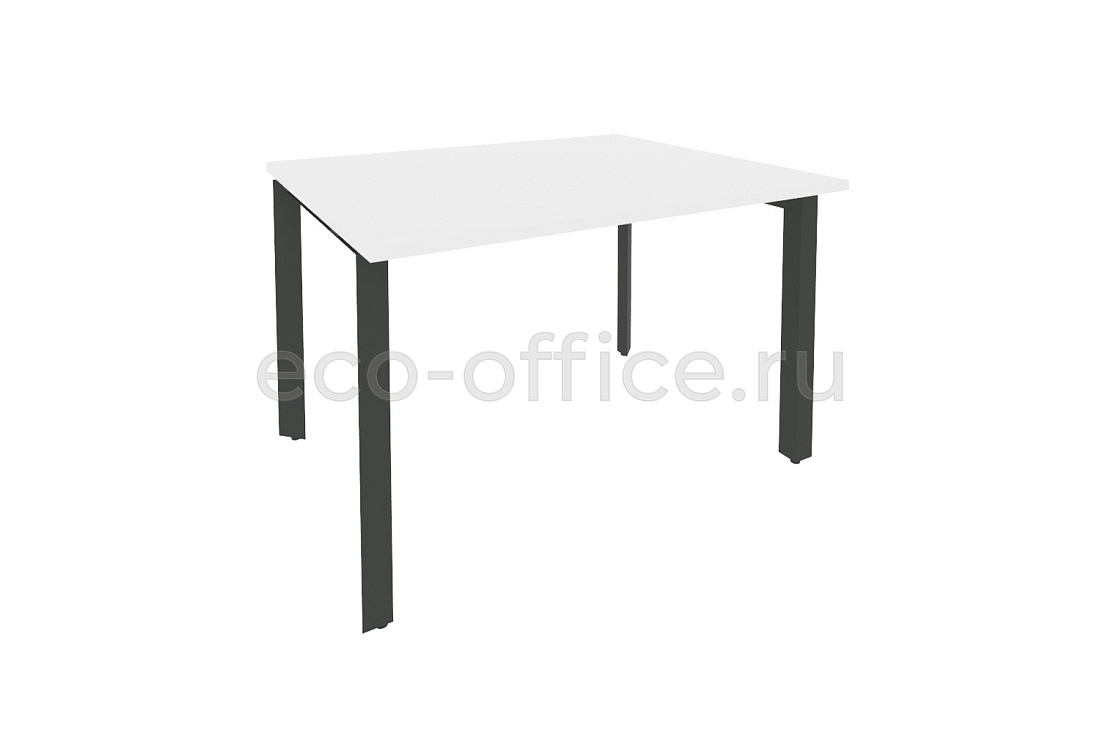 Стол переговорный (1 столешница) ONIX O.MP-PRG-1.2 Белый Бриллиант / Антрацит металл  купить в Самаре