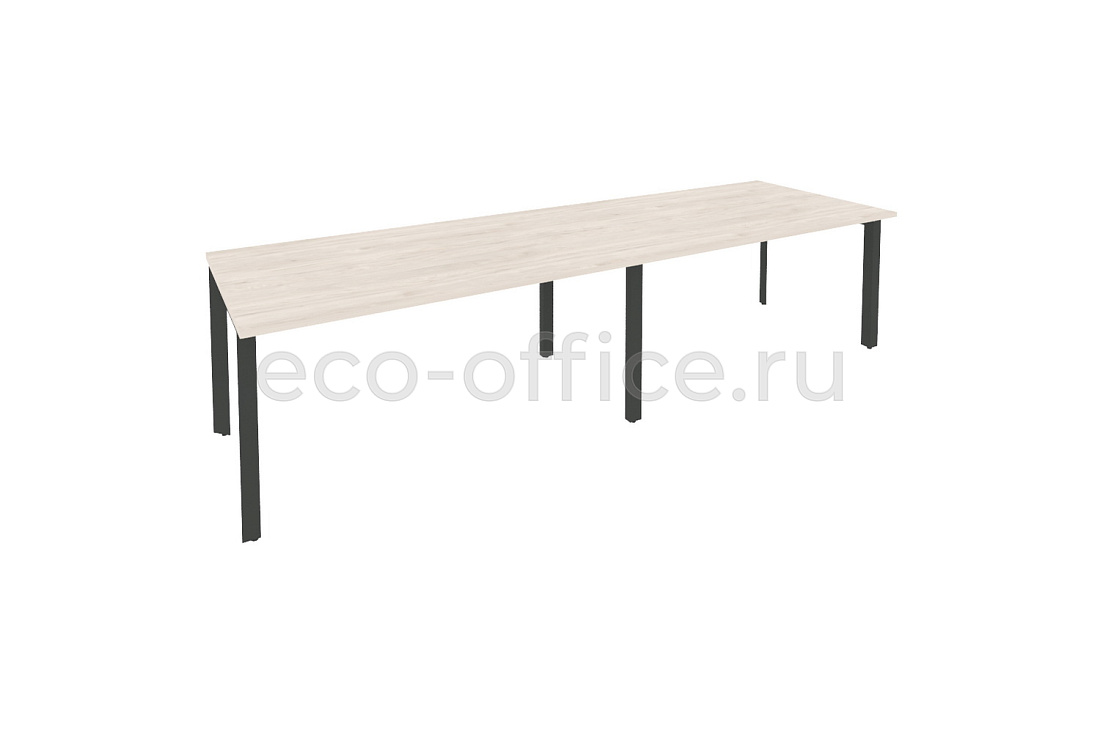Стол переговорный (2 столешницы) ONIX O.MP-PRG-2.4 Денвер Светлый / Антрацит металл купить в Самаре