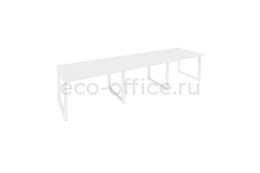 Стол переговорный (3 столешницы) ONIX O.MO-PRG-3.2 Белый Бриллиант / Белый металл  купить в Самаре