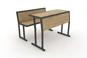 Комплект для первого ряда DESK DKN-1100SPL Тиквуд Светлый / Антрацит металл фото