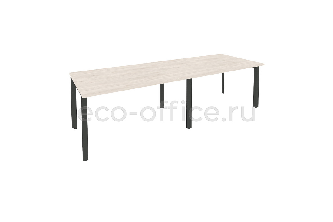Стол переговорный (2 столешницы) ONIX O.MP-PRG-2.3 Денвер Светлый / Антрацит металл купить в Самаре