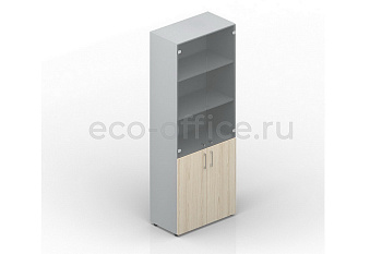 Шкаф для документов высокий EMHS834TN Акация Аури / Белый купить в Самаре