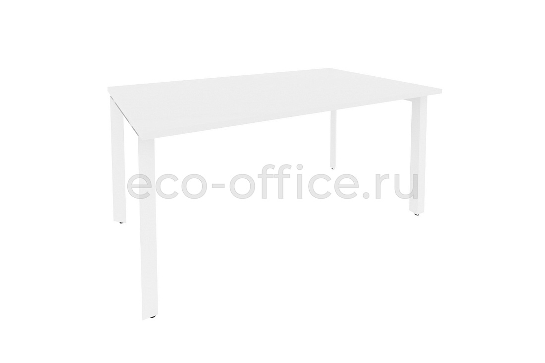 Стол переговорный (1 столешница) ONIX O.MP-PRG-1.4 Белый Бриллиант / Белый металл  купить в Самаре