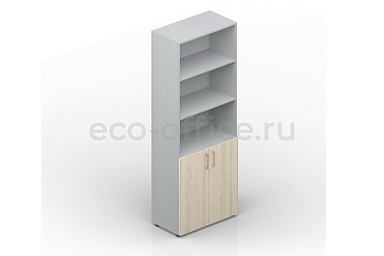 Шкаф для документов высокий EMHS833 Акация Аури / Белый купить в Самаре