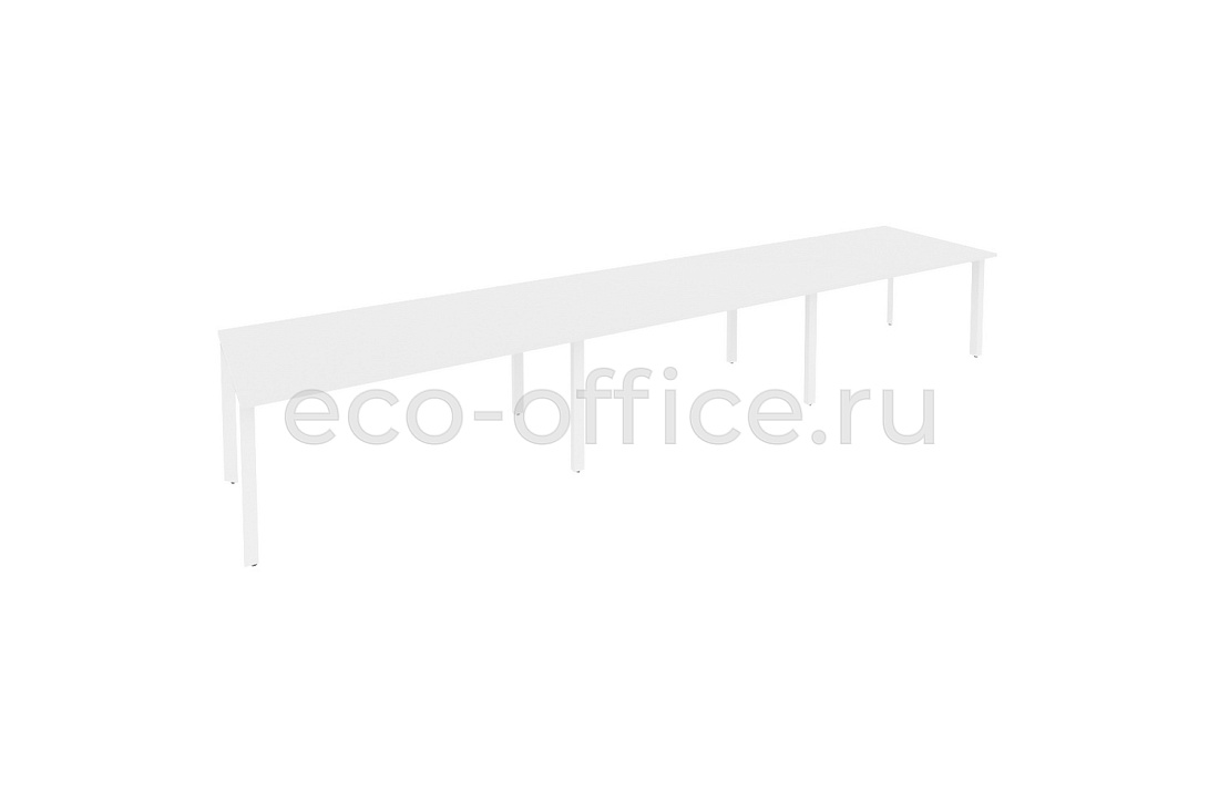 Стол переговорный (3 столешницы) ONIX O.MP-PRG-3.4 Белый Бриллиант / Белый металл  купить в Самаре