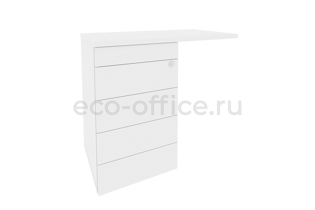 Тумба приставная (TIP-ON) (универсальная л/пр) ONIX O.TPU-4 TIP Белый Бриллиант купить в Самаре