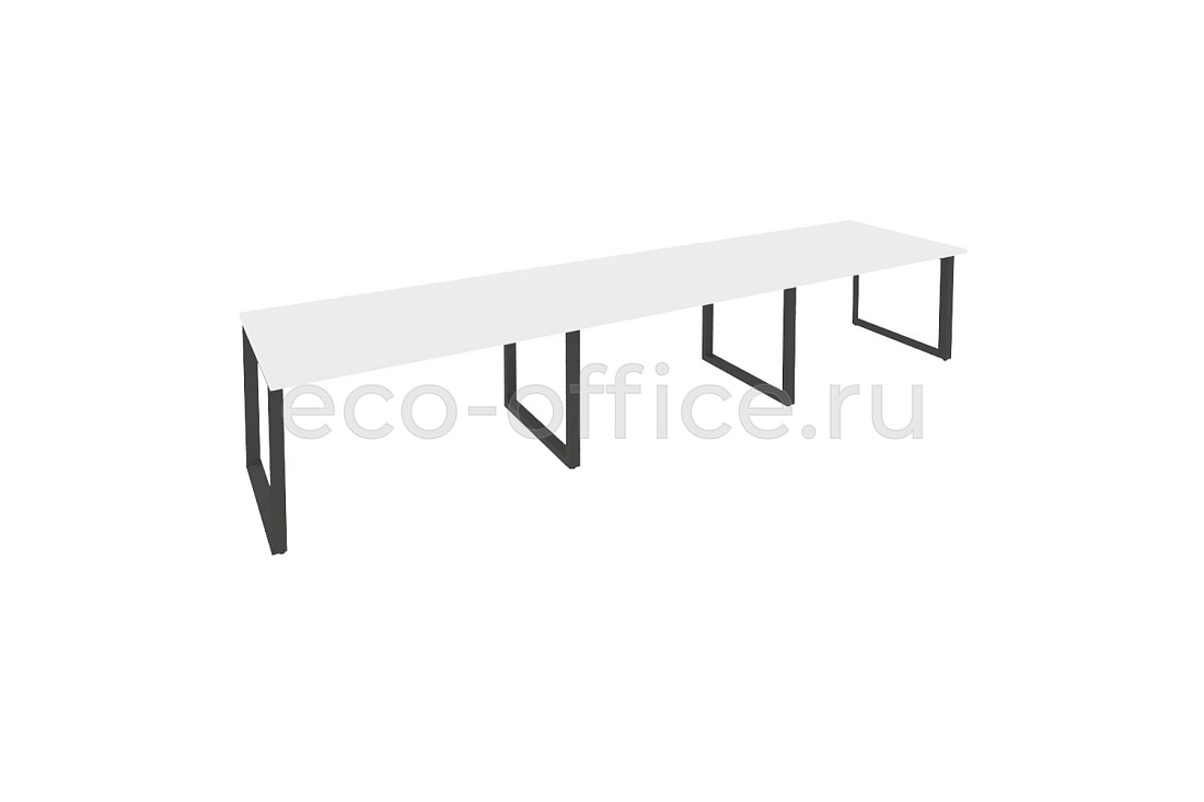 Стол переговорный (3 столешницы) ONIX O.MO-PRG-3.3 Белый Бриллиант / Антрацит металл  купить в Самаре
