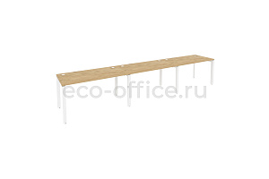 Рабочая станция на П-образном м/к Оникс O.MP-RS-3.3.7 Тиквуд Светлый / Белый металл фото