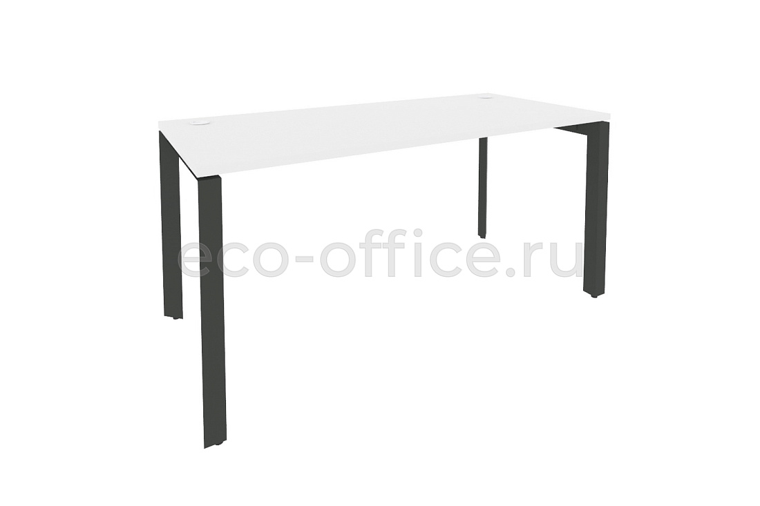 Стол рабочий на П-образном м/к ONIX O.MP-SP-4.7 Белый Бриллиант / Антрацит металл  купить в Самаре