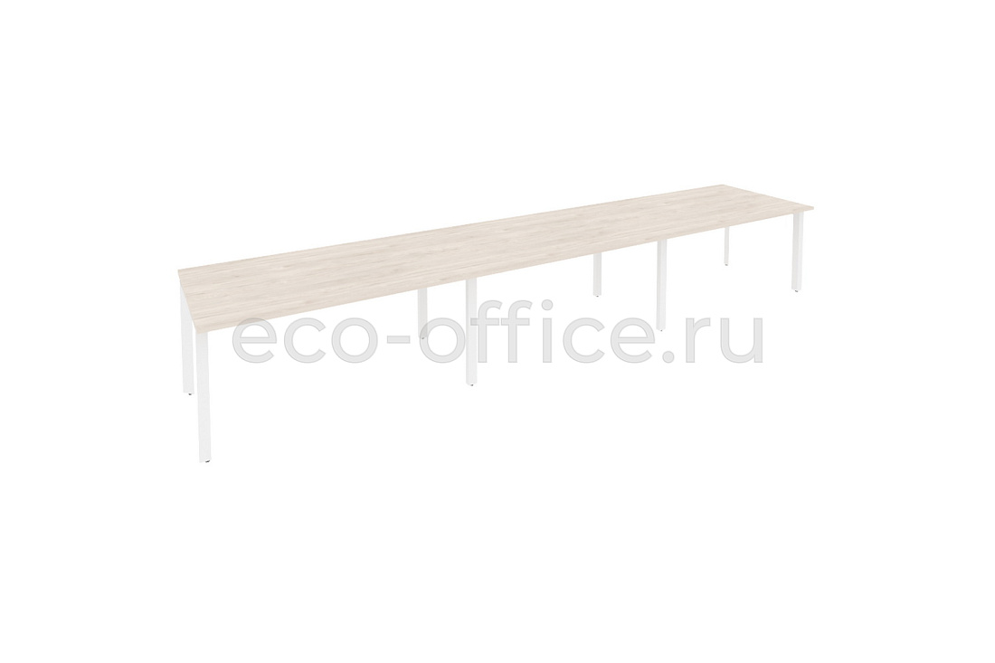 Стол переговорный (3 столешницы) ONIX O.MP-PRG-3.4 Денвер Светлый / Белый металл  купить в Самаре