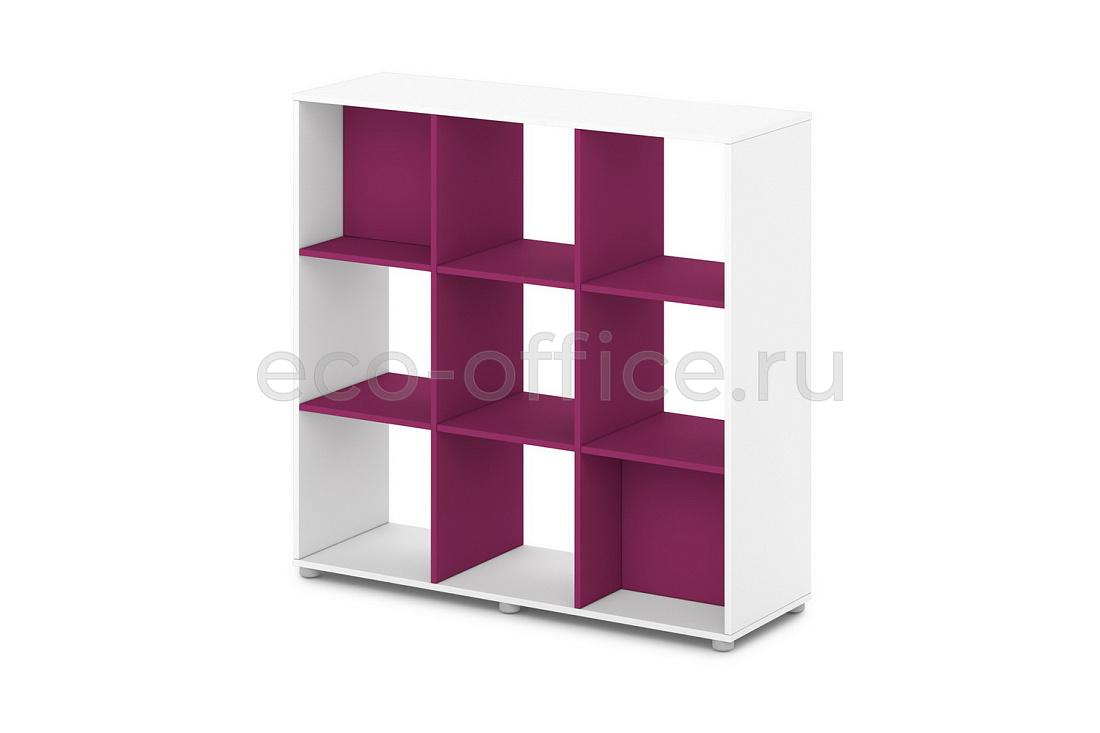Стеллаж низкий 9 ячеек SENTIDA COLOR S-79 Малина  стоимость