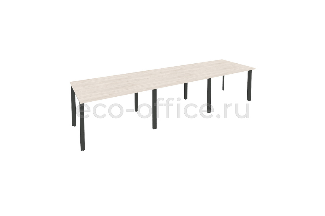 Стол переговорный (3 столешницы) ONIX O.MP-PRG-3.2 Денвер Светлый / Антрацит металл купить в Самаре